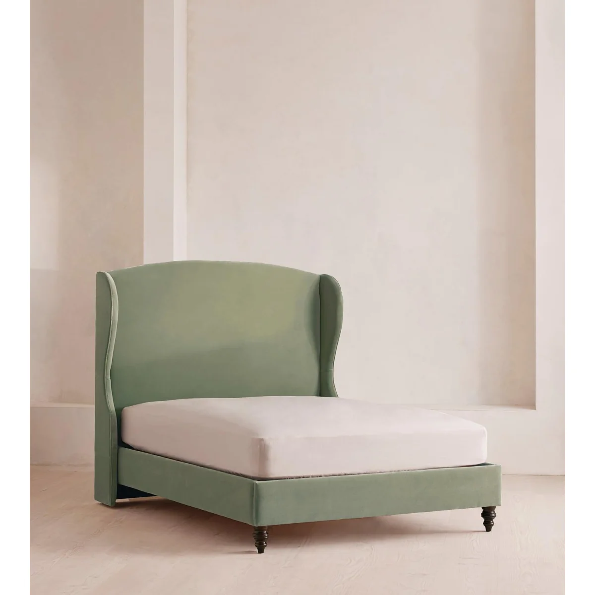 Rivas Bed, Double, Velvet, Seafoam, UK – image 2