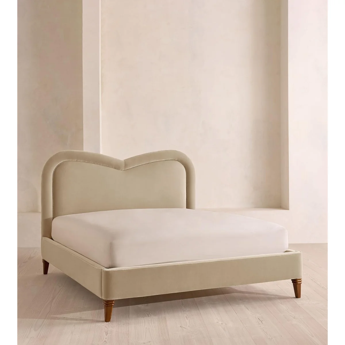 Keira Bed, King, Velvet, Oyster, UK – image 2