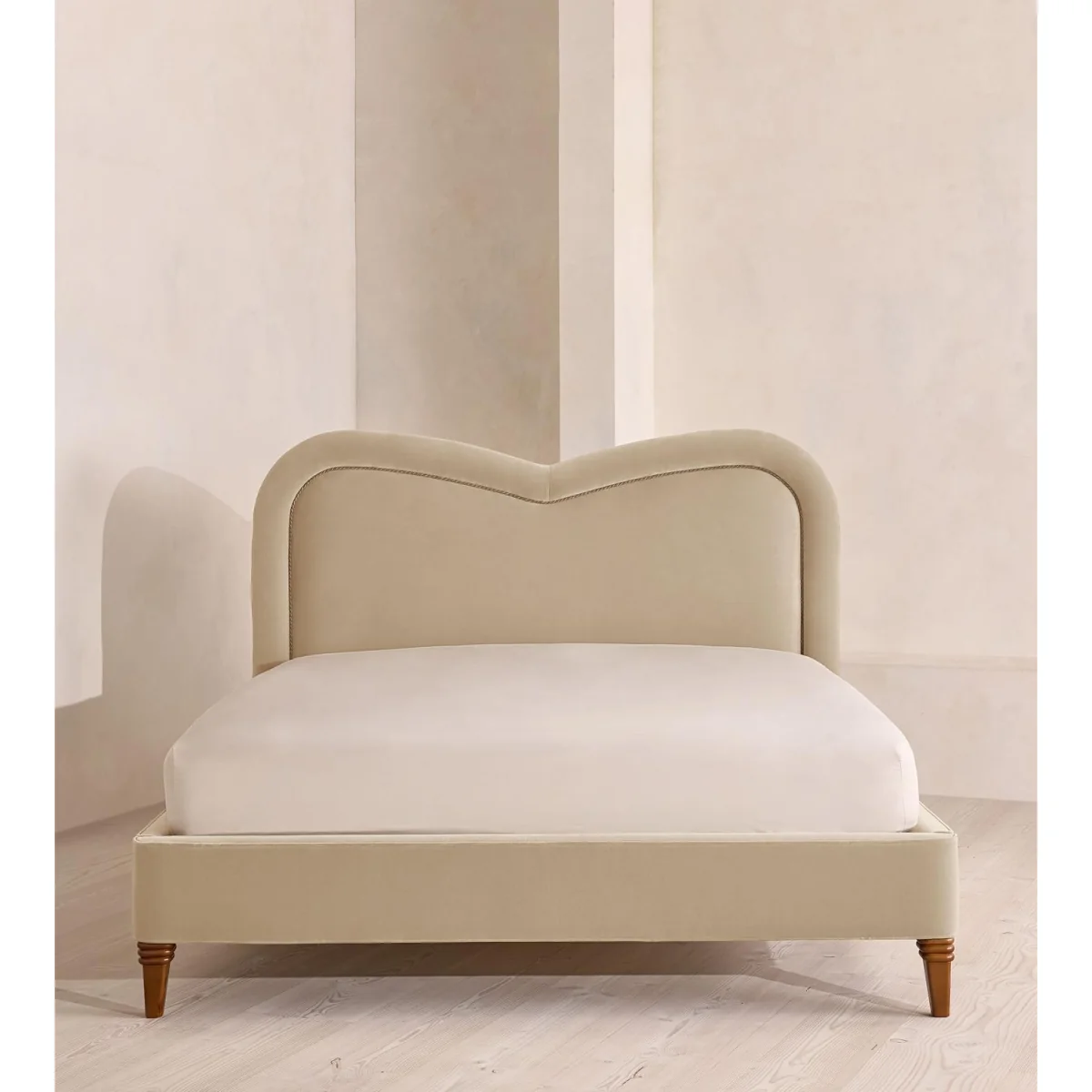 Keira Bed, King, Velvet, Oyster, UK – image 3