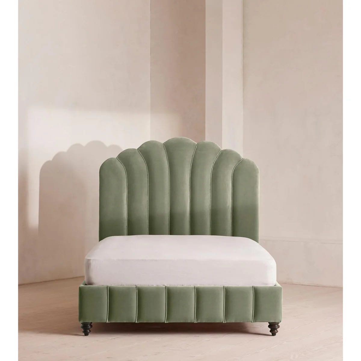 Manette Bed, Double, Velvet, Seafoam, UK – image 3