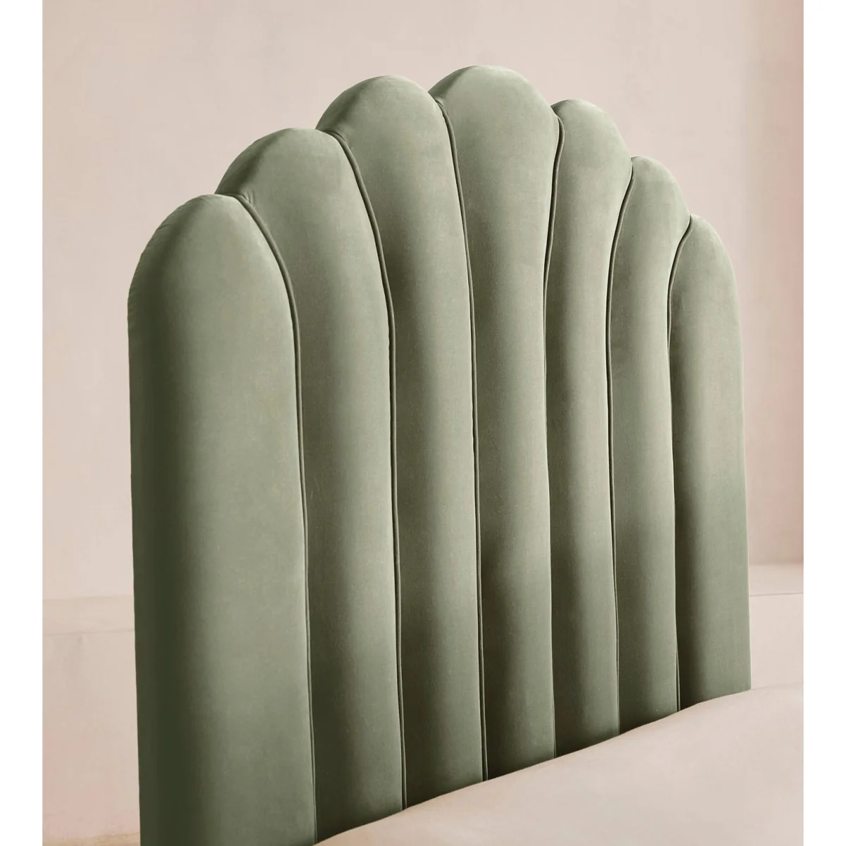 Manette Bed, Double, Velvet, Seafoam, UK – image 4