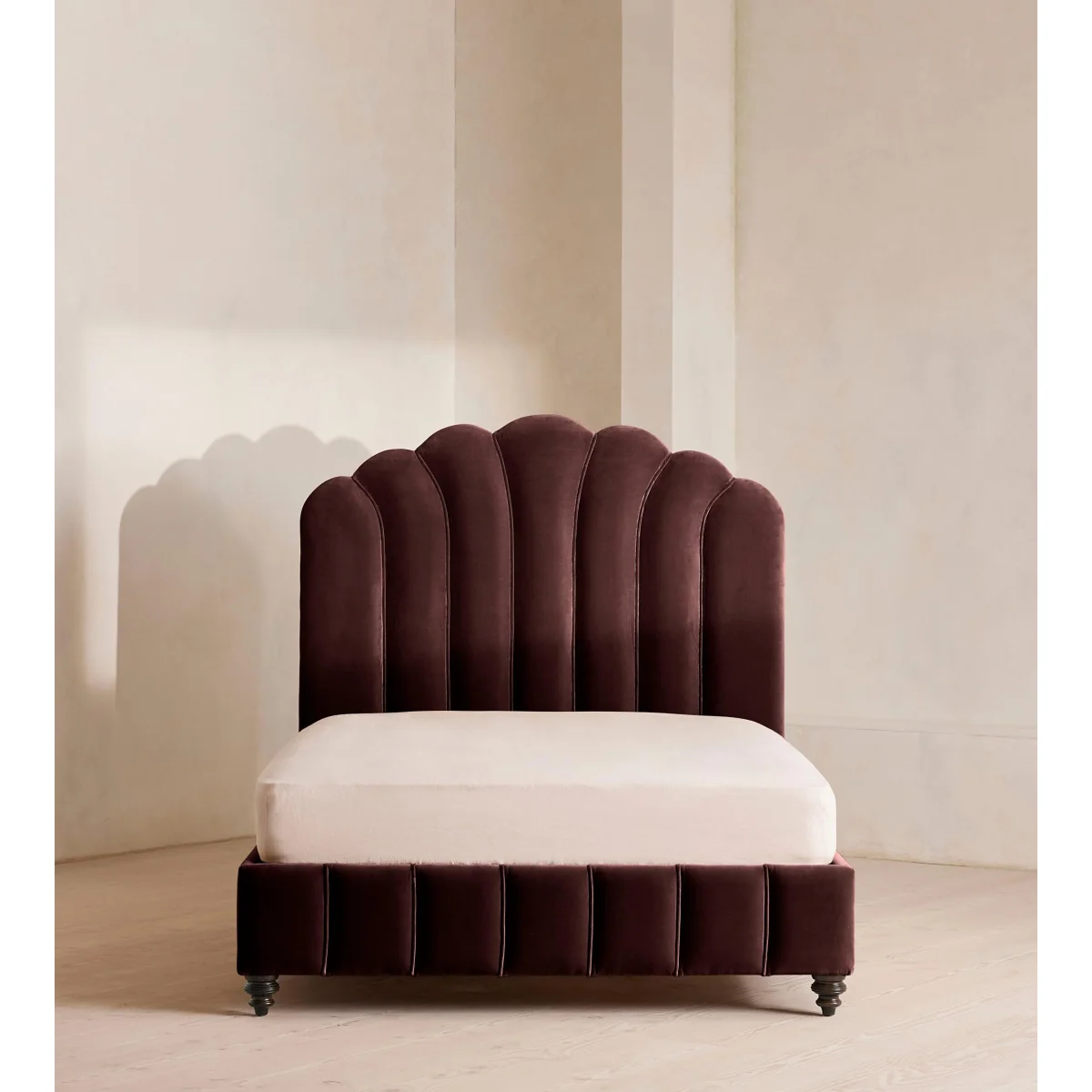 Manette Bed, Emperor, Velvet, Aubergine, UK – image 3