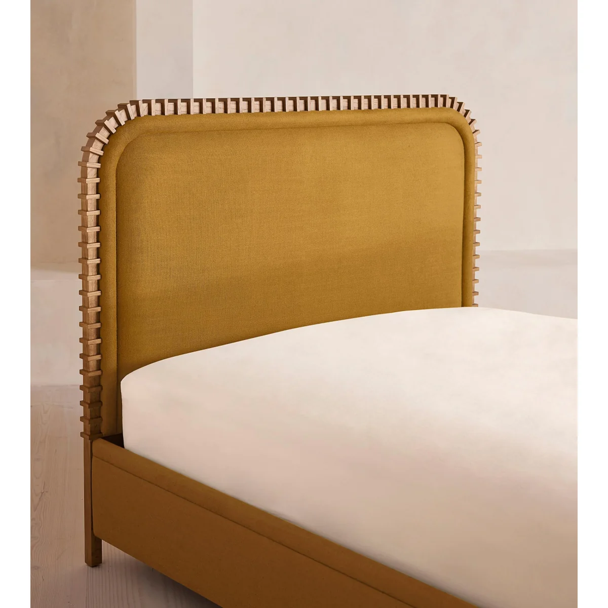Angus Bed, Superking, Linen, Turmeric, UK – image 4
