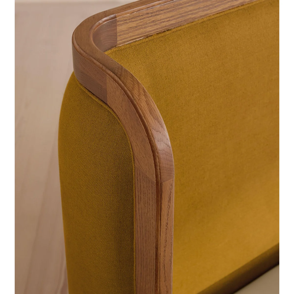 Belsa Bed, Light Wood, Super King, Linen, Turmeric, UK – image 5