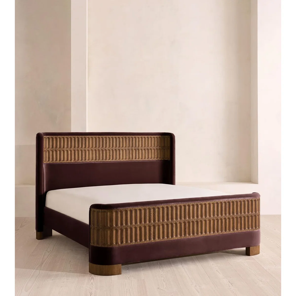 Devon Bed, Super King, Velvet, Aubergine, UK – image 2