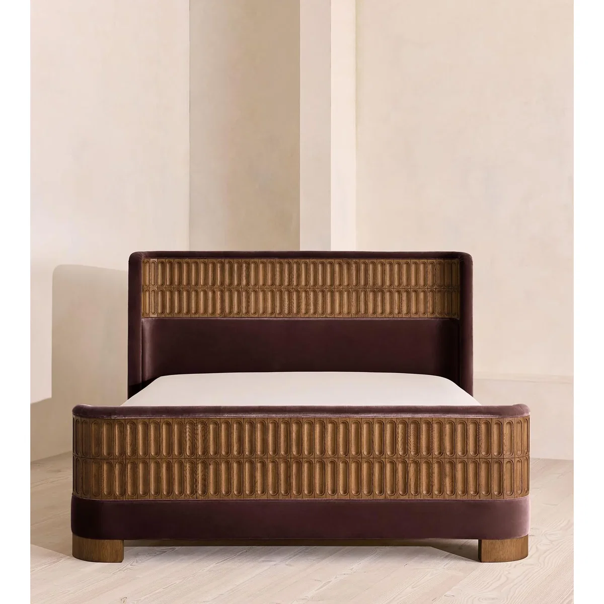 Devon Bed, Super King, Velvet, Aubergine, UK – image 3