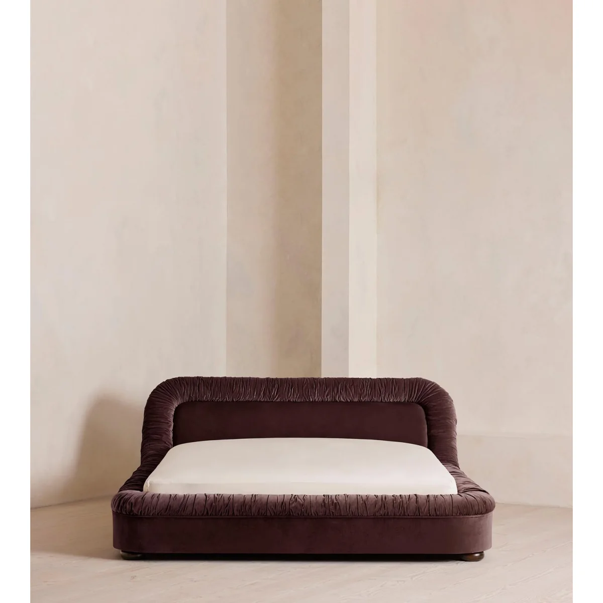 Vara Bed, King, Velvet, Aubergine, UK – image 3