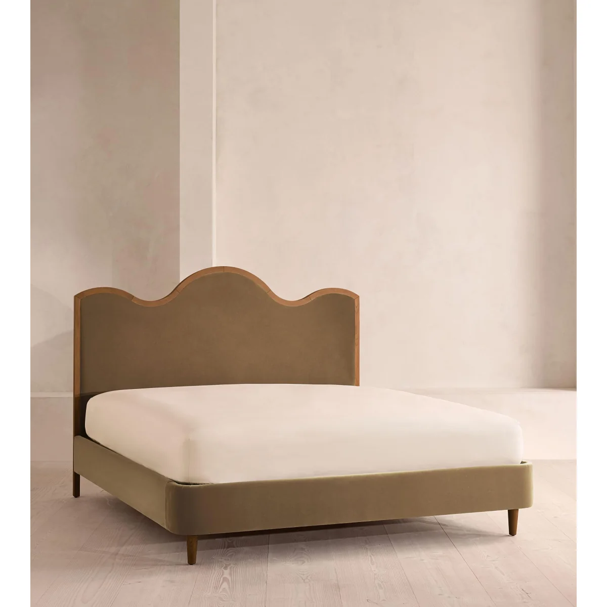 Aubrey Bed, King, Velvet, Truffle, UK – image 2