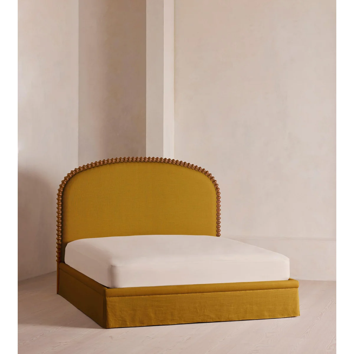 Mika Bed, King, Linen, Turmeric, UK – image 2