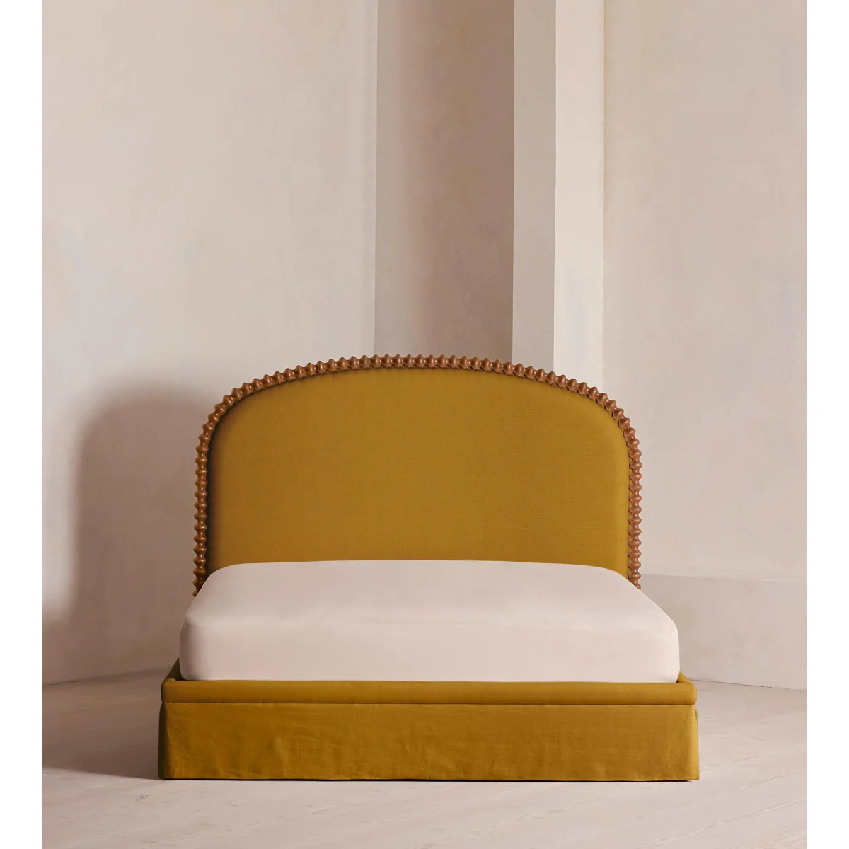 Mika Bed, King, Linen, Turmeric, UK – image 3