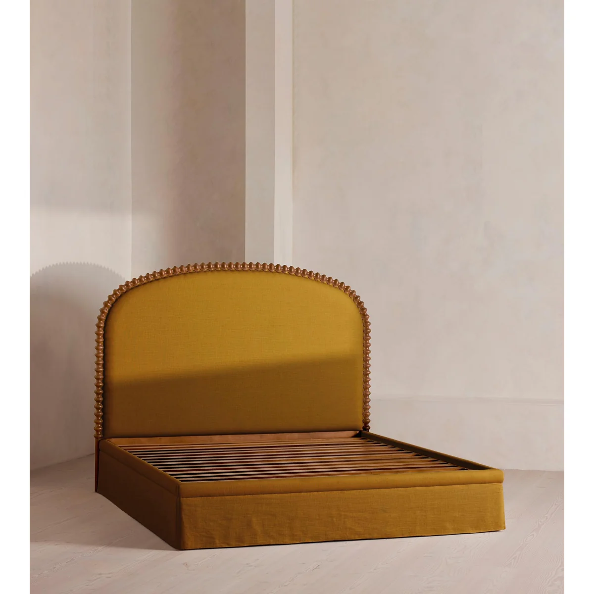 Mika Bed, King, Linen, Turmeric, UK – image 4