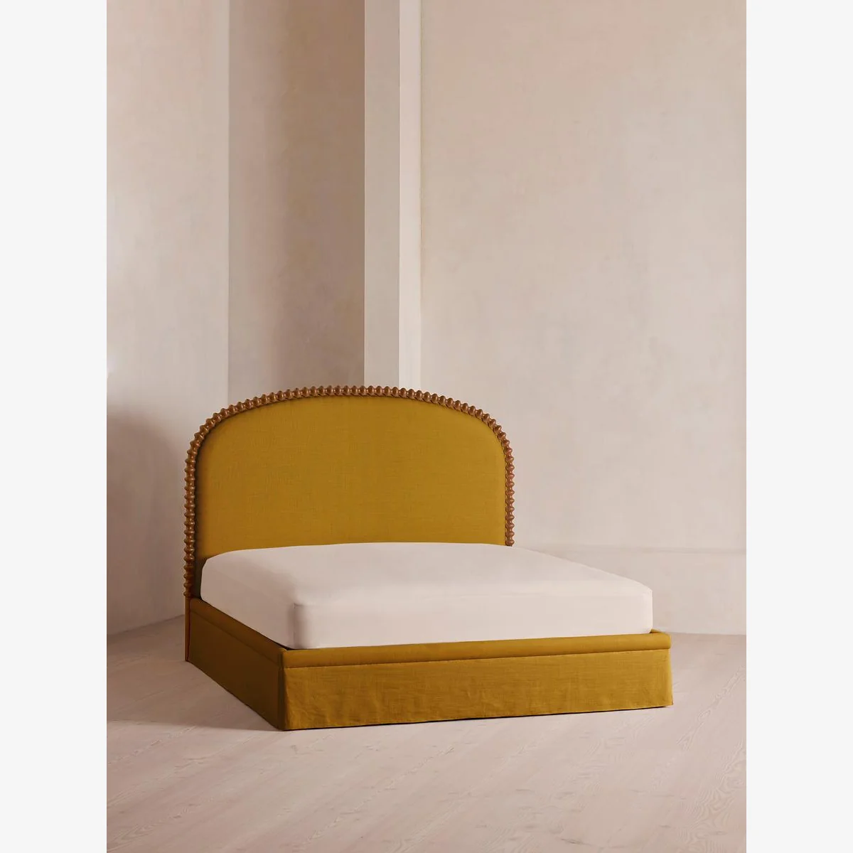 Mika Bed, King, Linen, Turmeric, UK – image 1