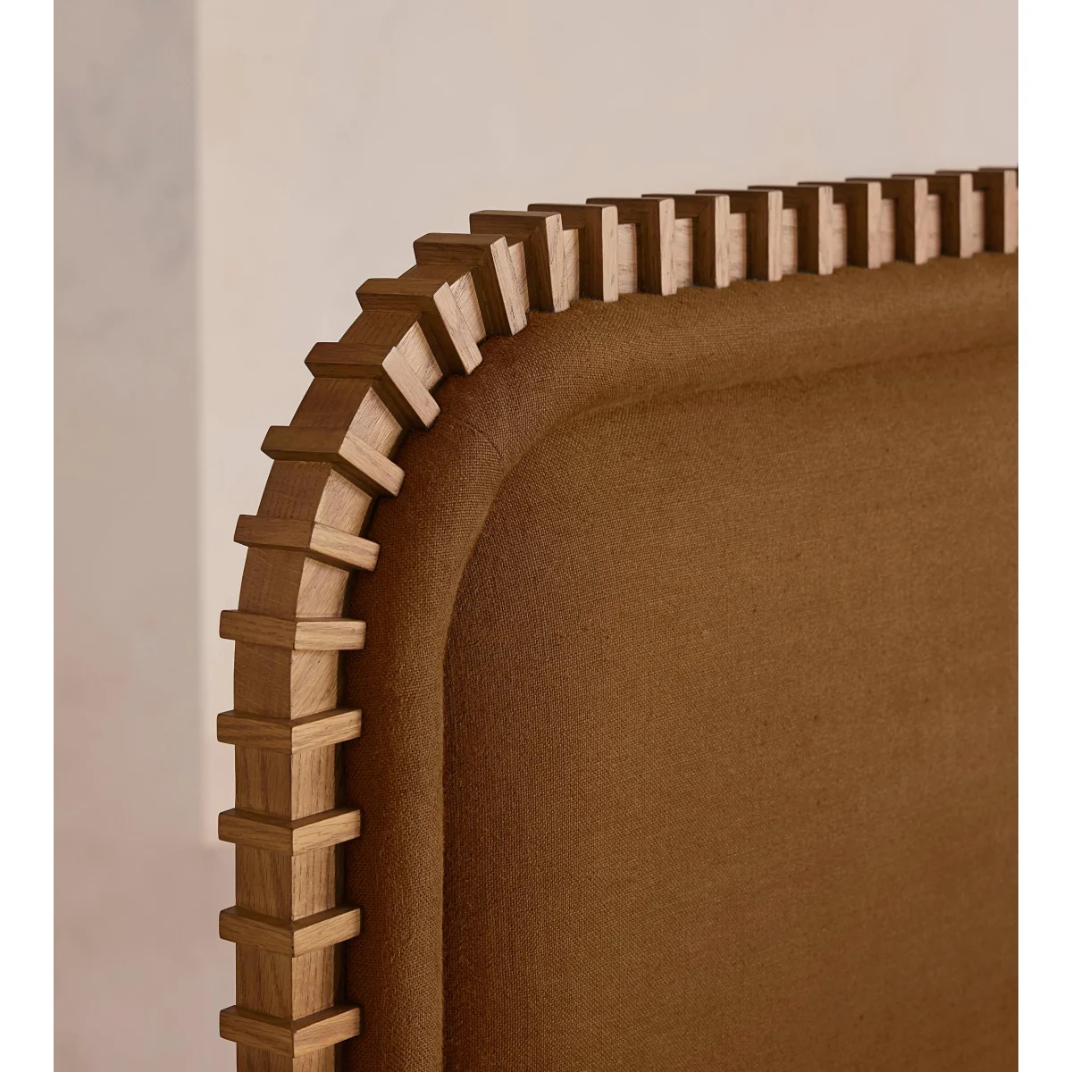 Angus Bed, King, Linen, Terracotta, UK – image 5