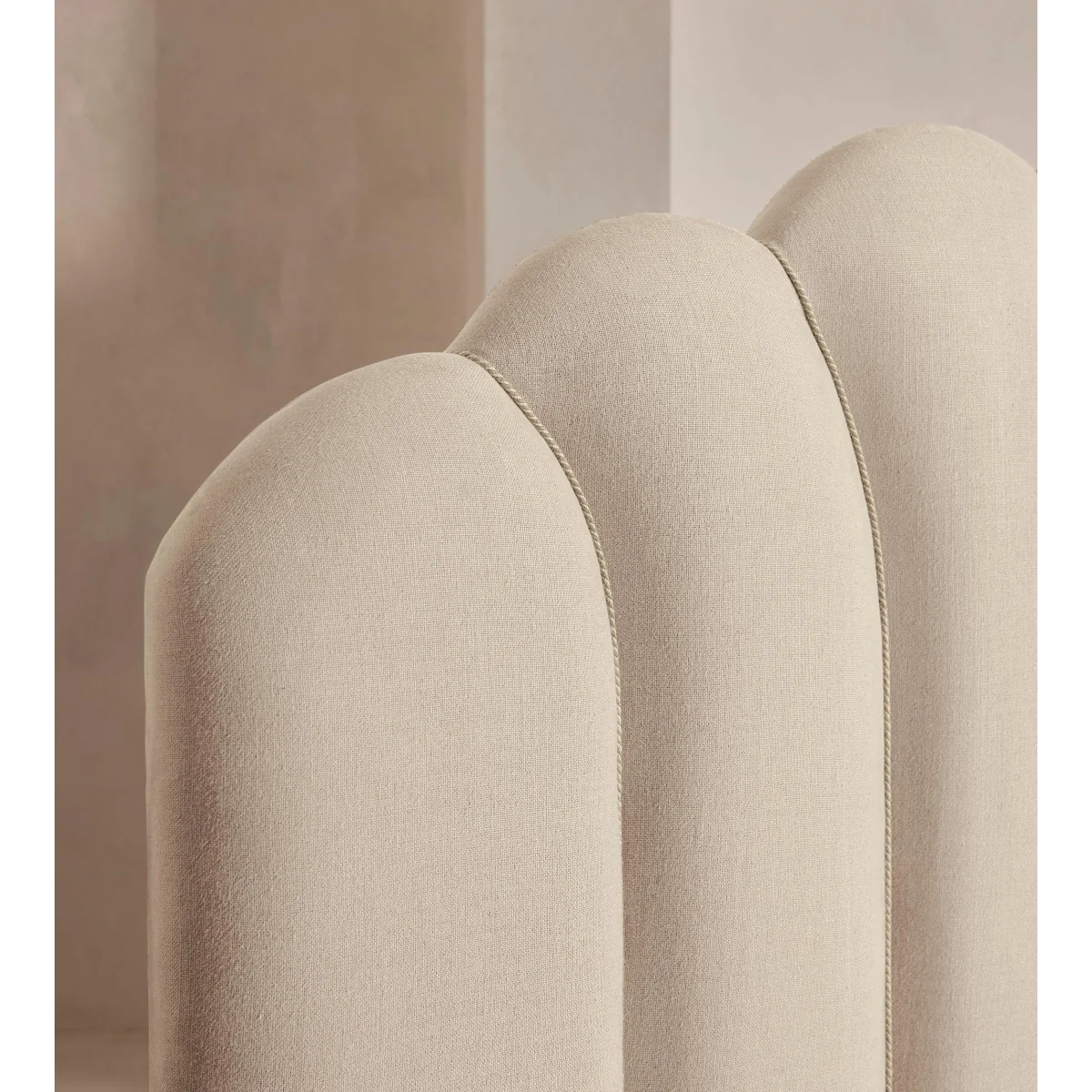 Manette Bed, with Twisted Cord, Emperor, Linen, Bisque – image 5