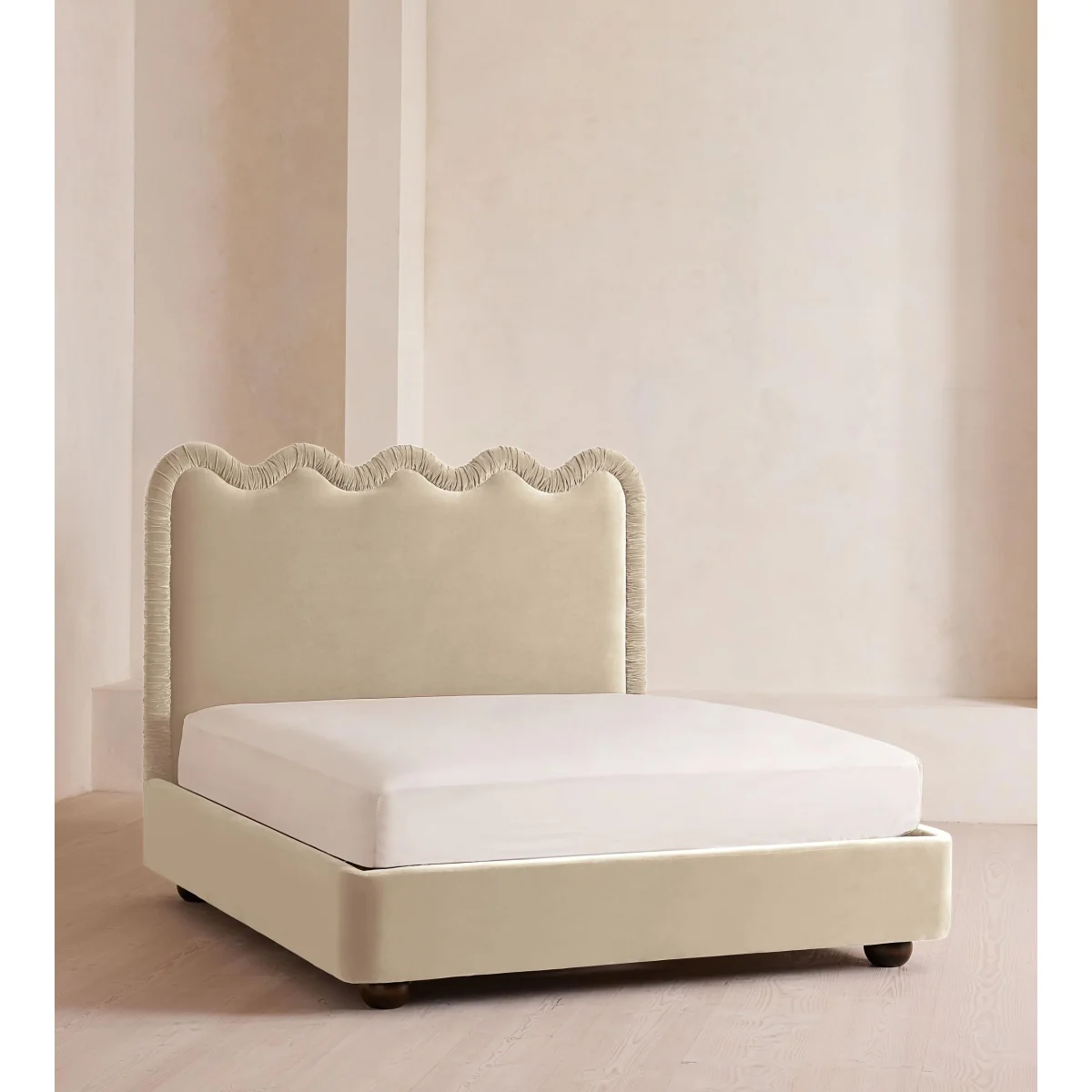 Tristan Bed, Emperor, Velvet, Oyster, UK – image 2