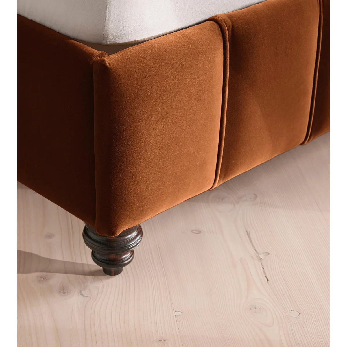 Manette Bed, Double, Velvet, Cinnamon, UK – image 6