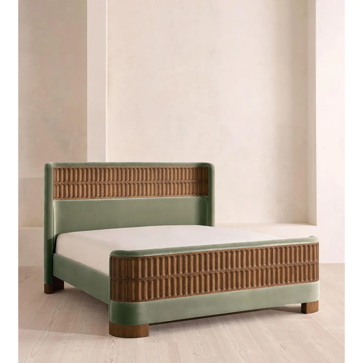 Devon Bed, Super King, Velvet, Seafoam, UK – image 2