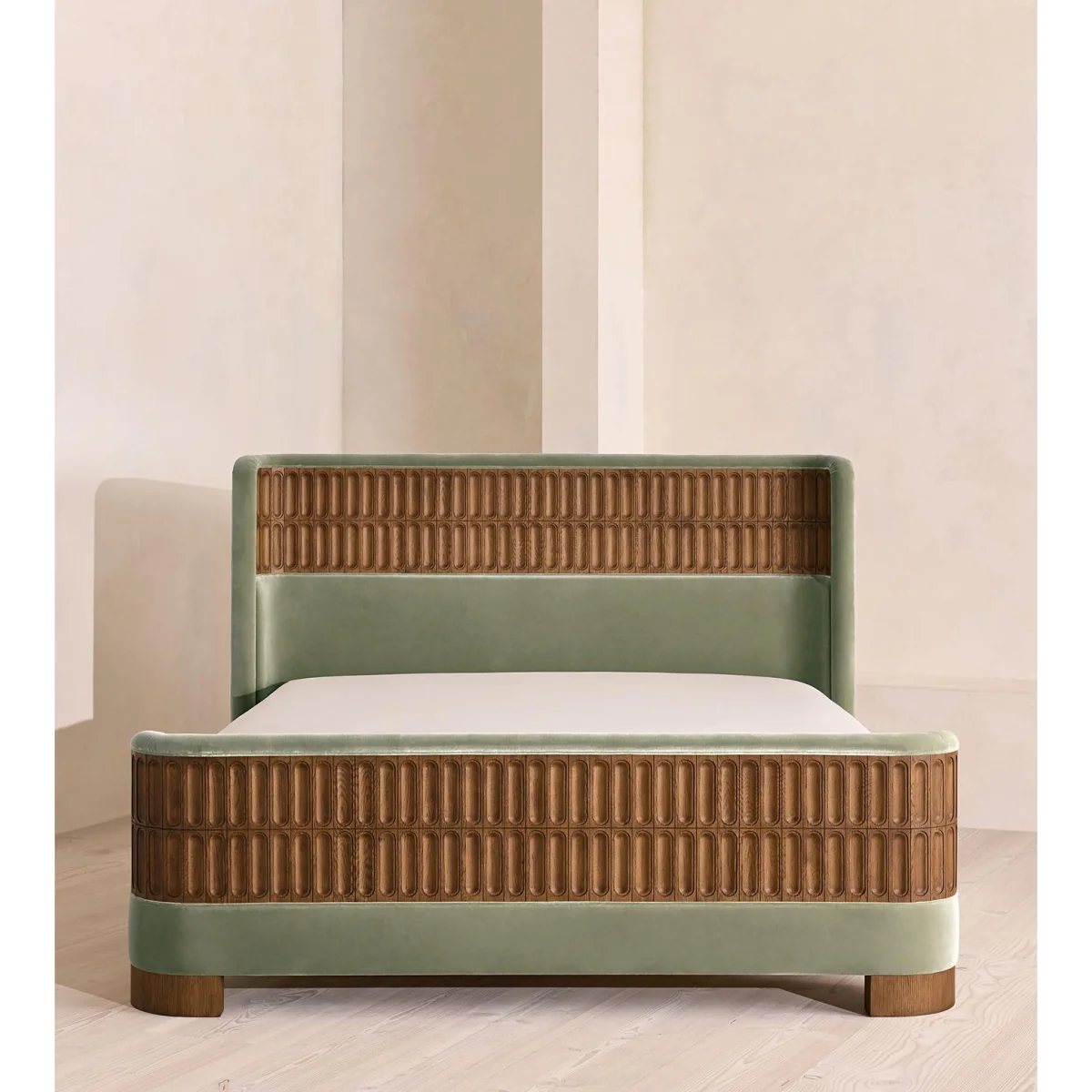 Devon Bed, Super King, Velvet, Seafoam, UK – image 3