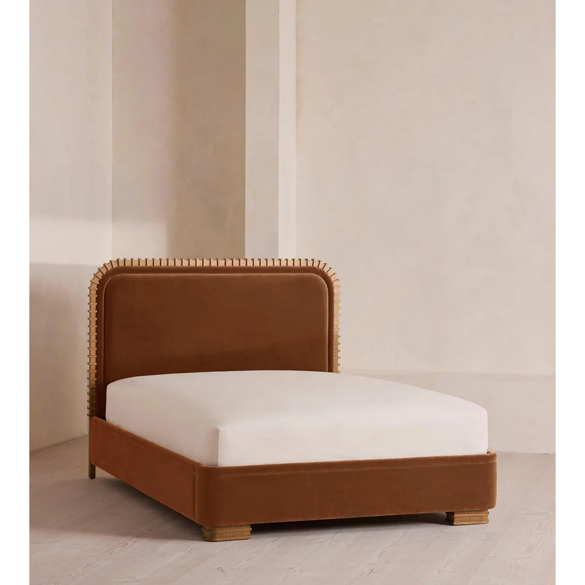 Angus Bed, King, Velvet, Cinnamon, UK – image 2