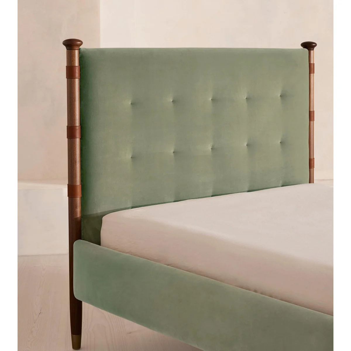 Paolo Bed, King, Velvet, Seafoam, UK – image 4