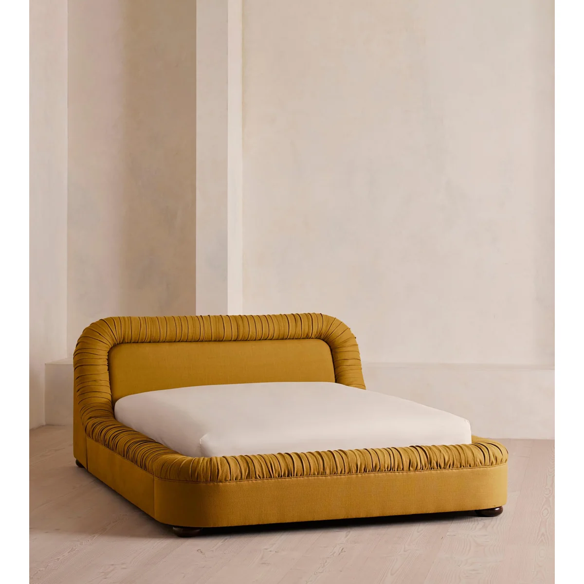 Vara Bed, King, Linen, Turmeric, UK – image 2