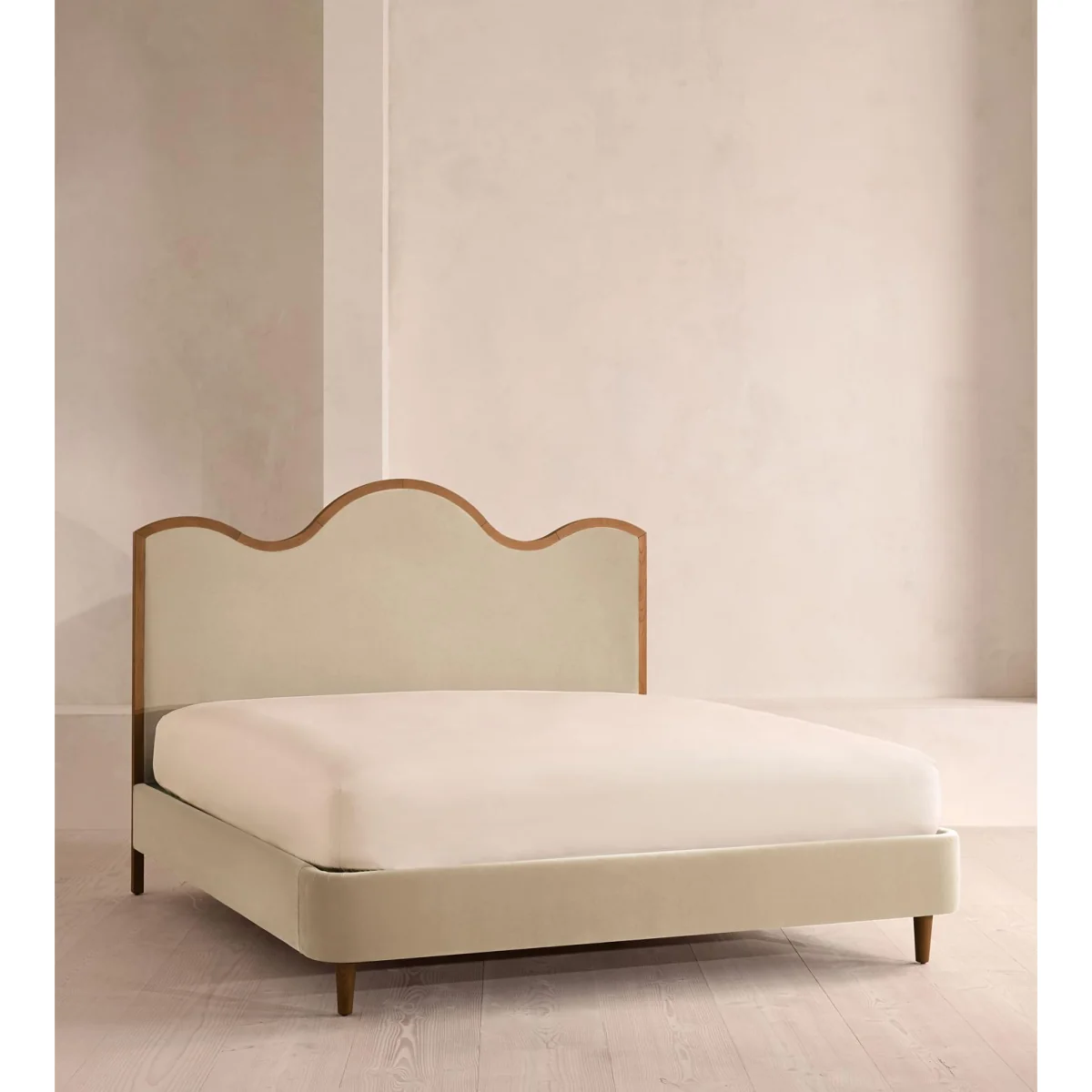 Aubrey Bed, King, Velvet, Oyster, UK – image 2