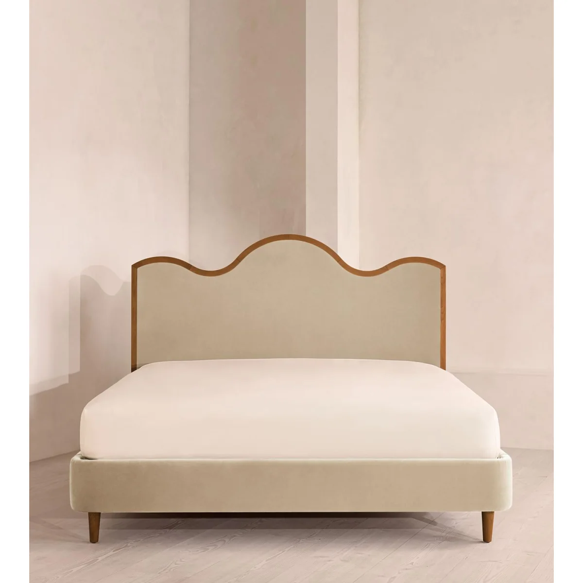 Aubrey Bed, King, Velvet, Oyster, UK – image 3