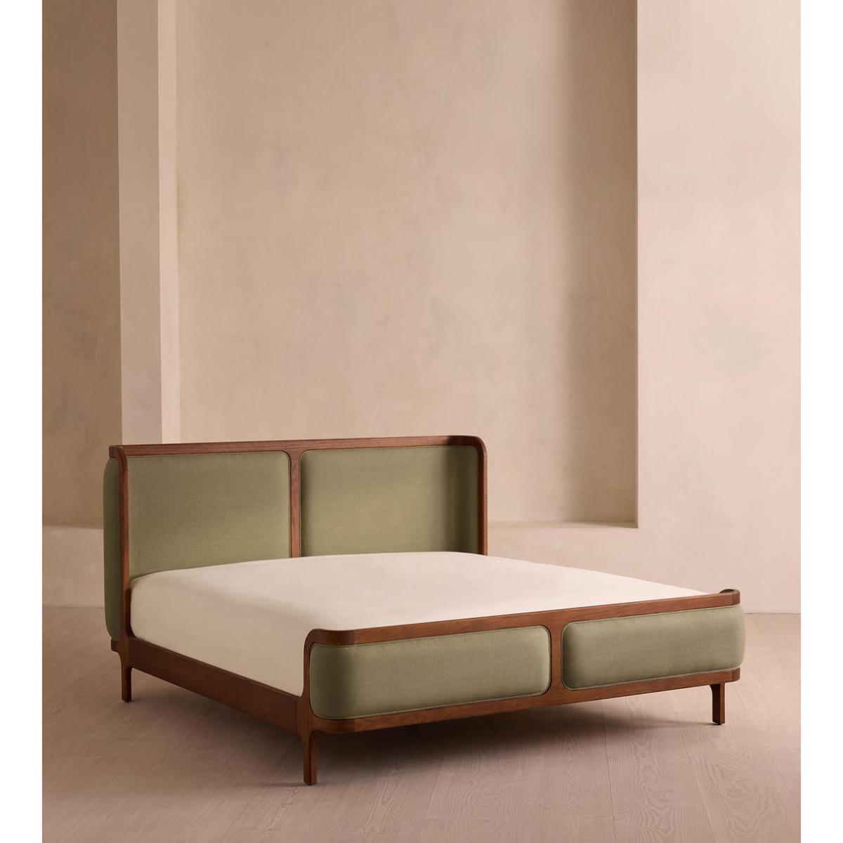 Belsa Bed, Emperor, Linen, Sage – image 2