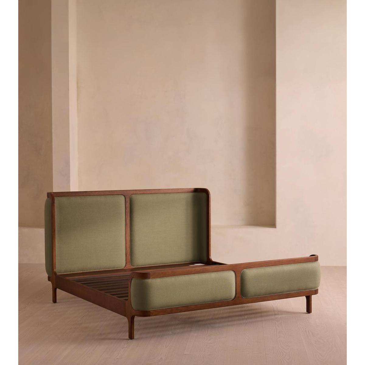 Belsa Bed, Emperor, Linen, Sage – image 4