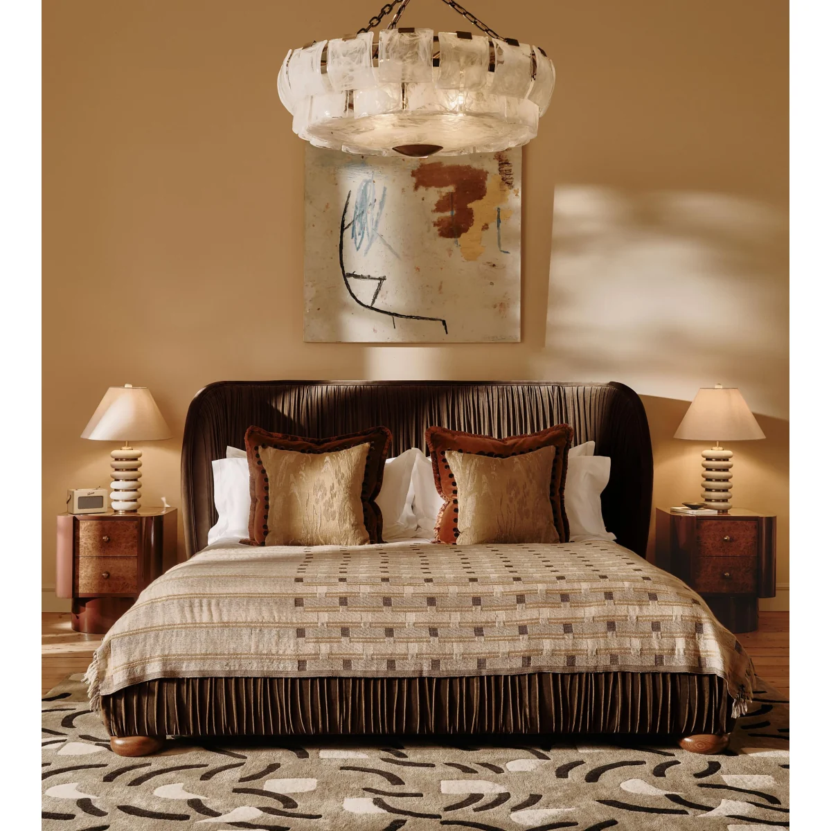 Blair Bed, King, Velvet, Chocolate, UK – image 2