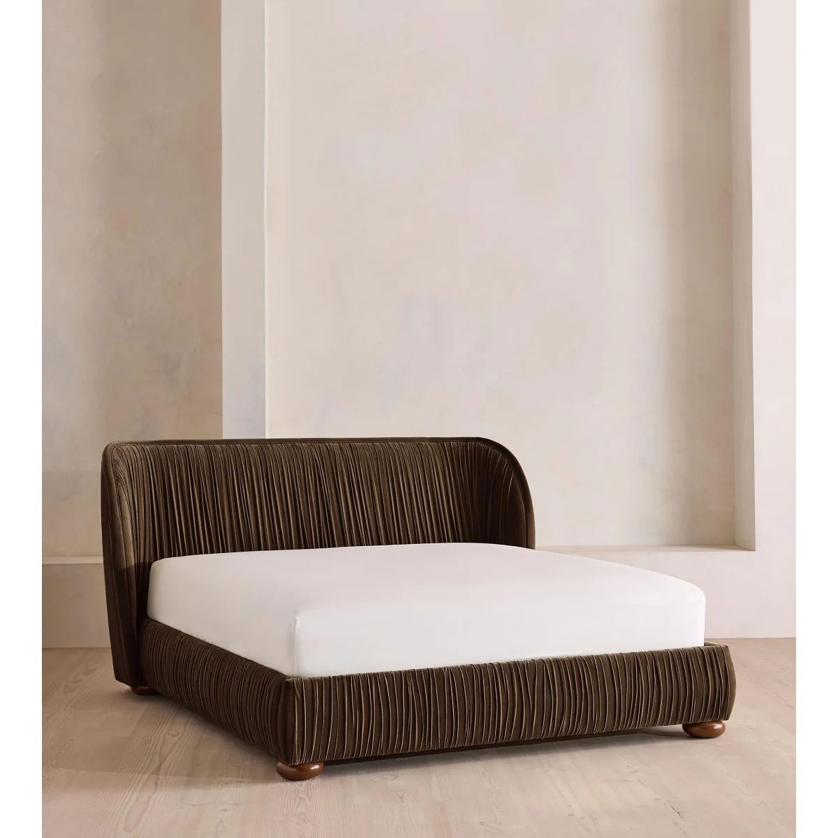 Blair Bed, King, Velvet, Chocolate, UK – image 4