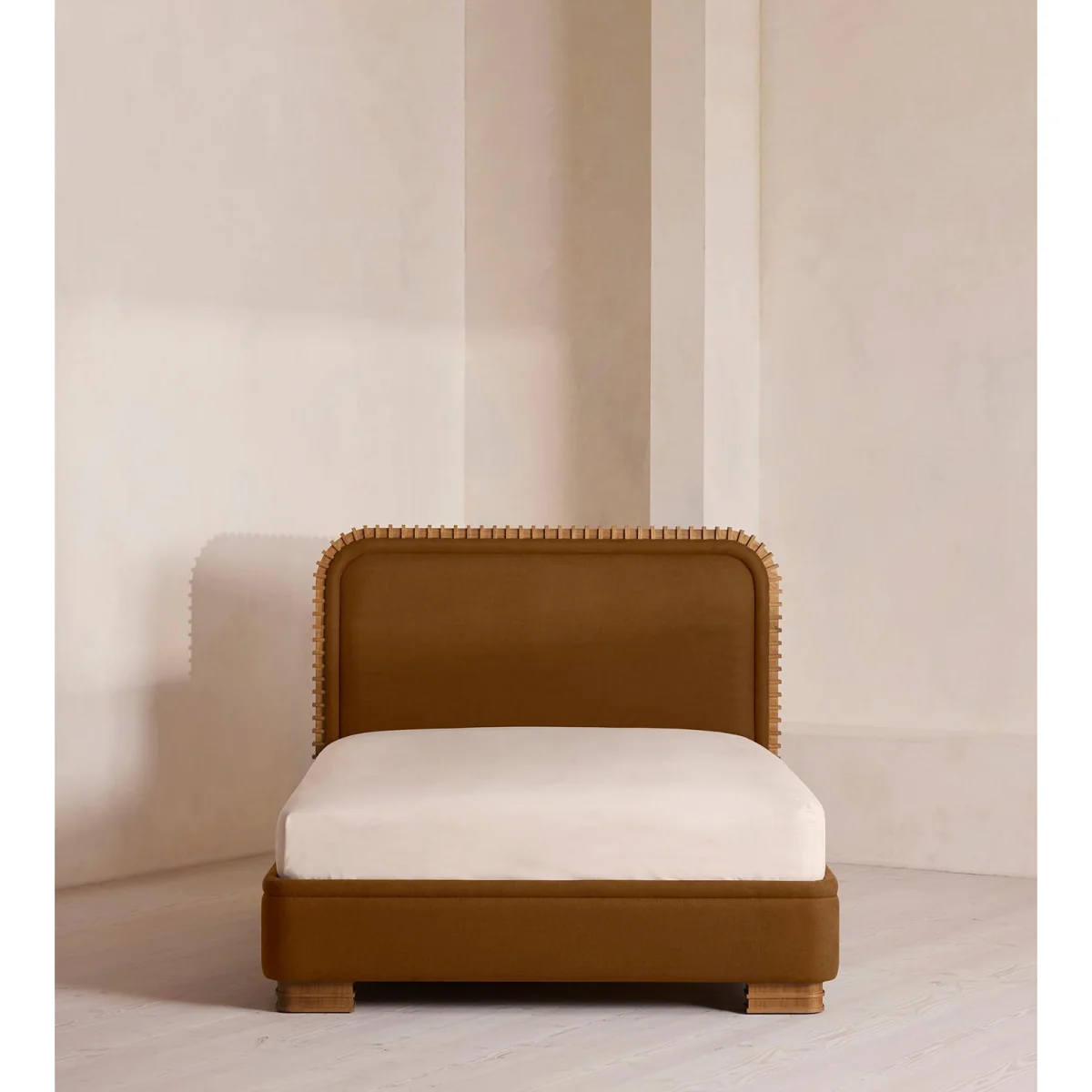 Angus Bed, Superking, Linen, Terracotta, UK – image 3