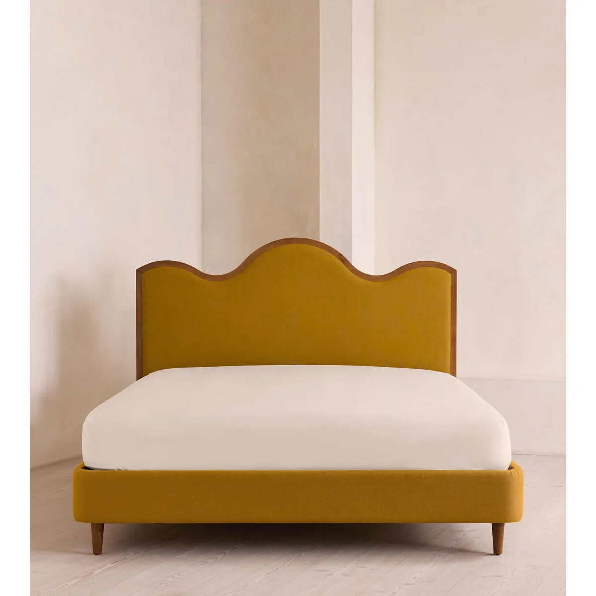 Aubrey Bed, King, Linen, Turmeric, UK – image 2
