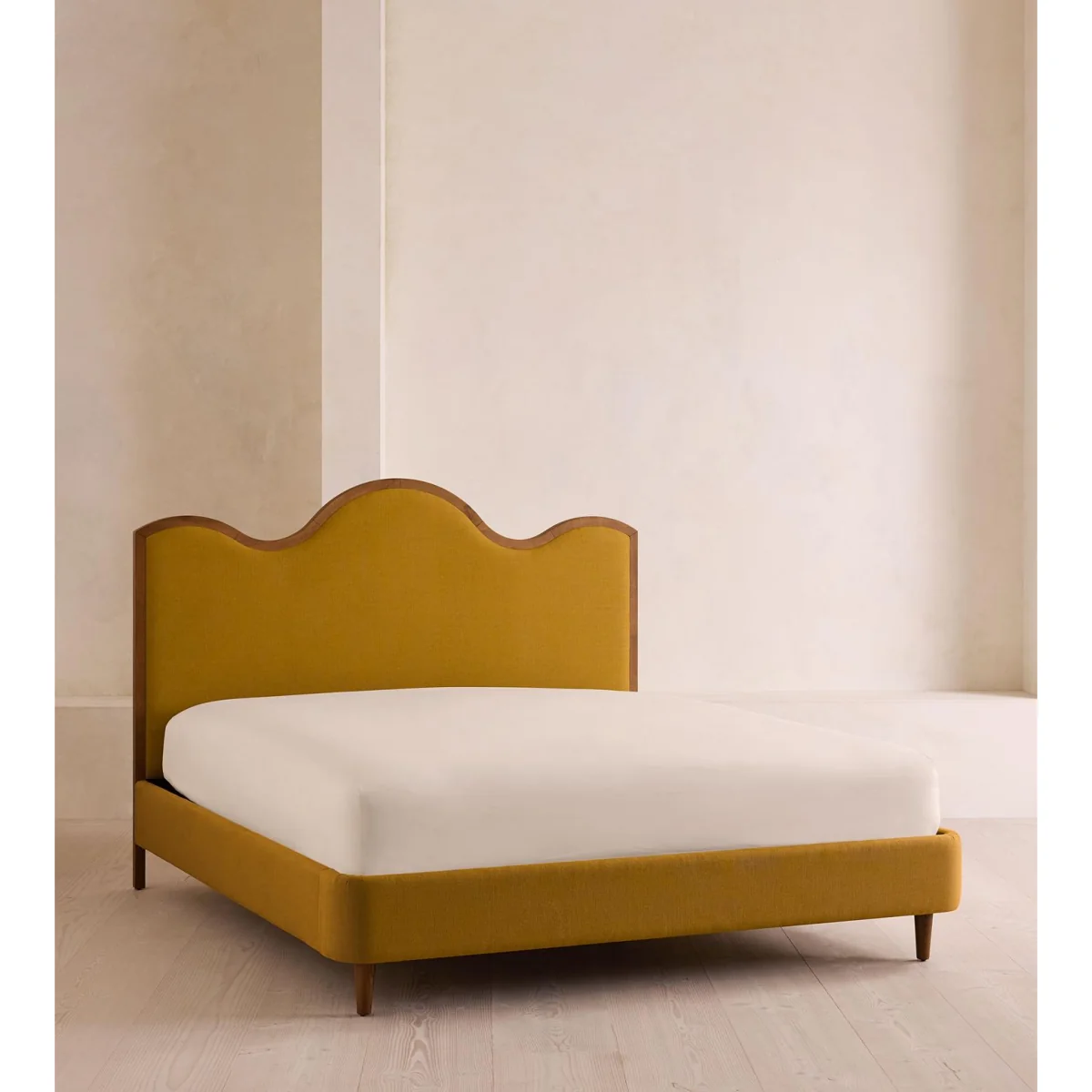 Aubrey Bed, King, Linen, Turmeric, UK – image 3