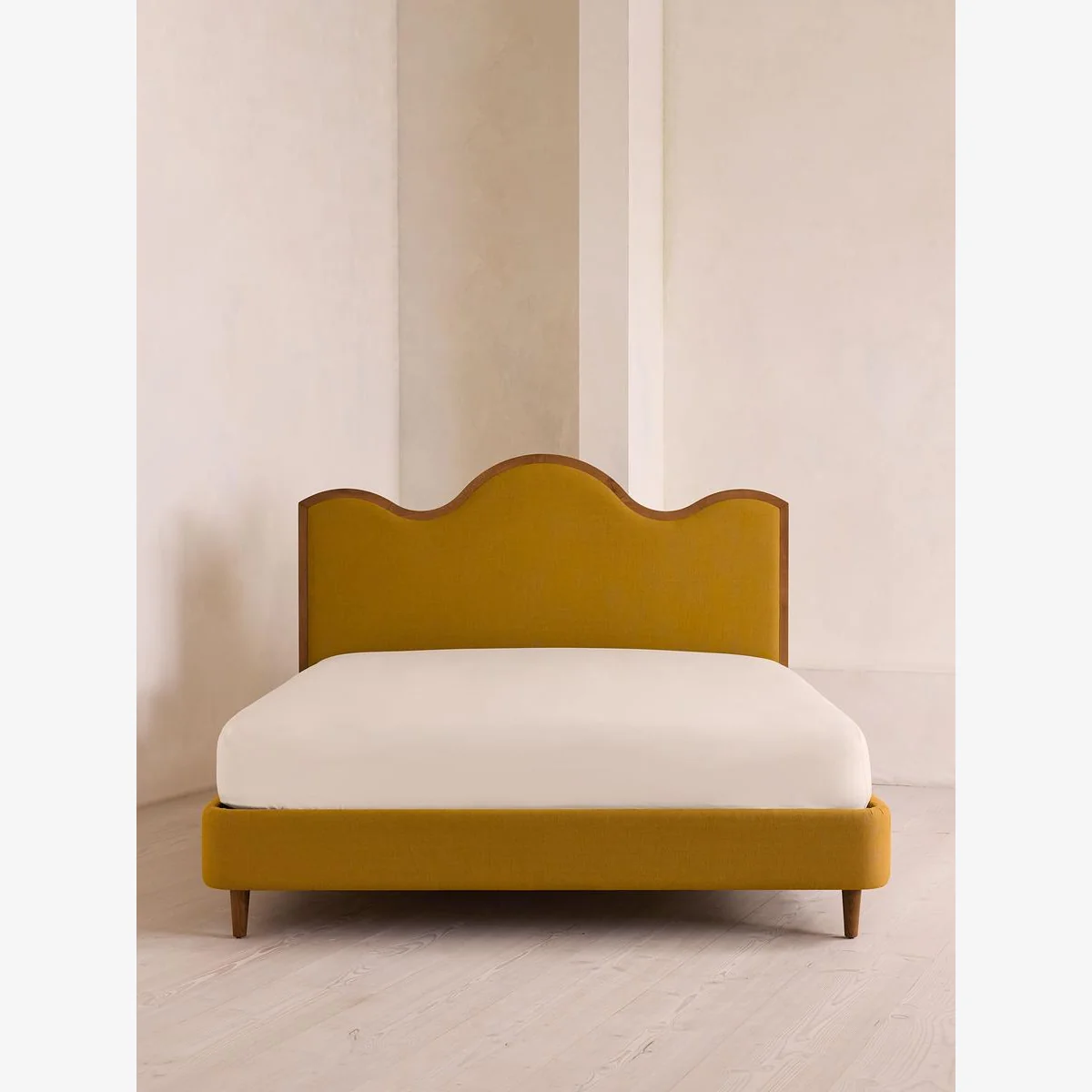Aubrey Bed, King, Linen, Turmeric, UK – image 1