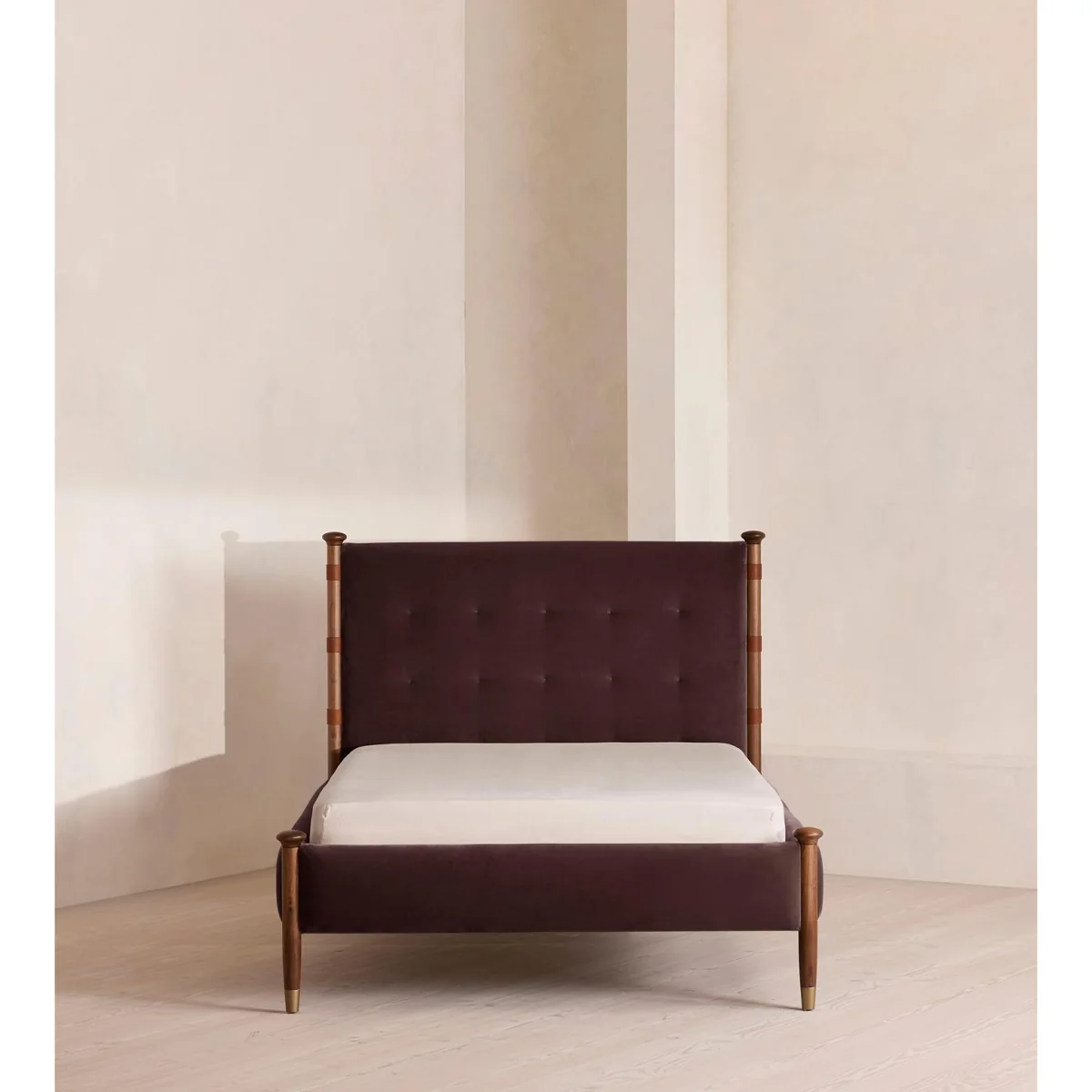 Paolo Bed, King, Velvet, Aubergine, UK – image 3