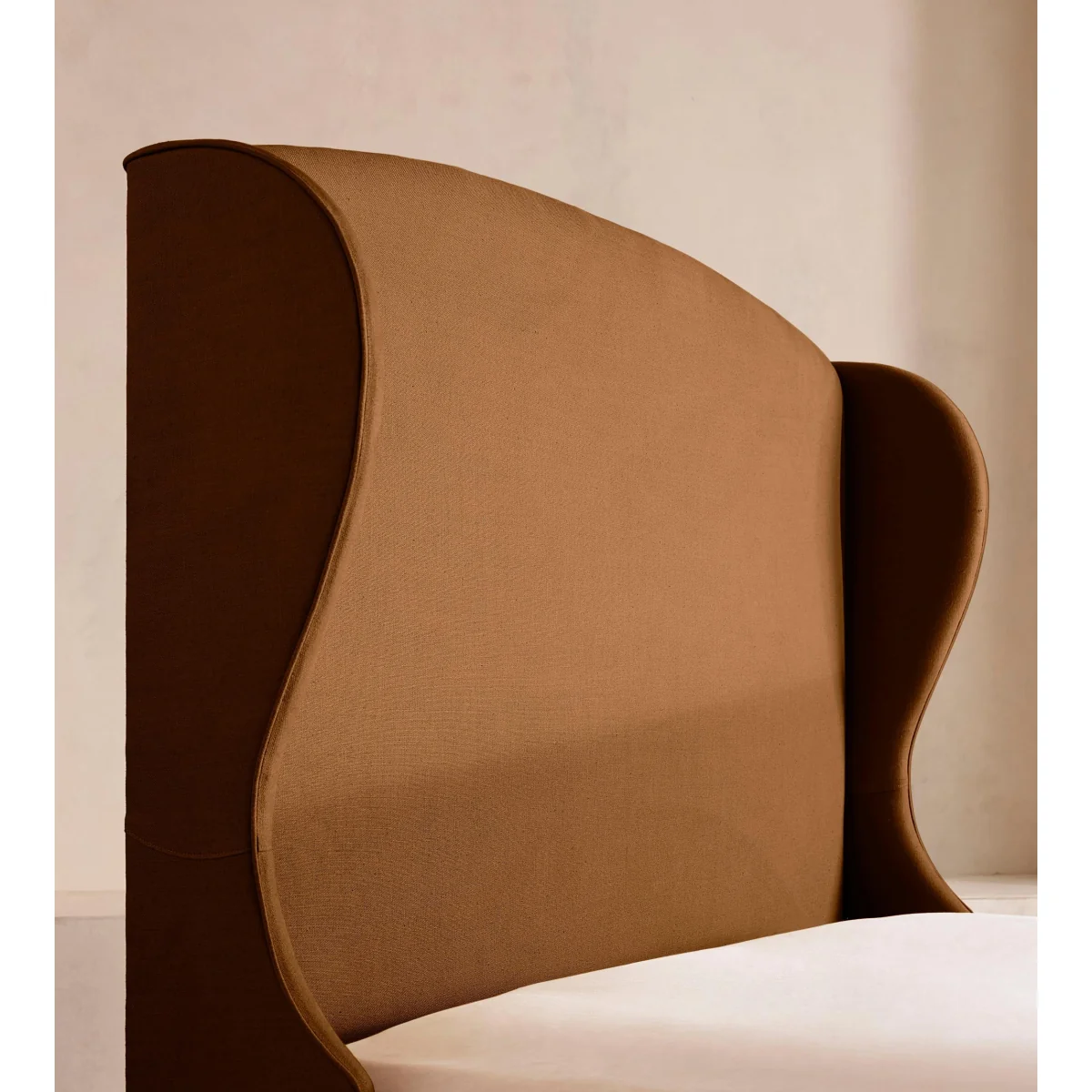 Rivas Bed, King, Linen, Terracotta, UK – image 5