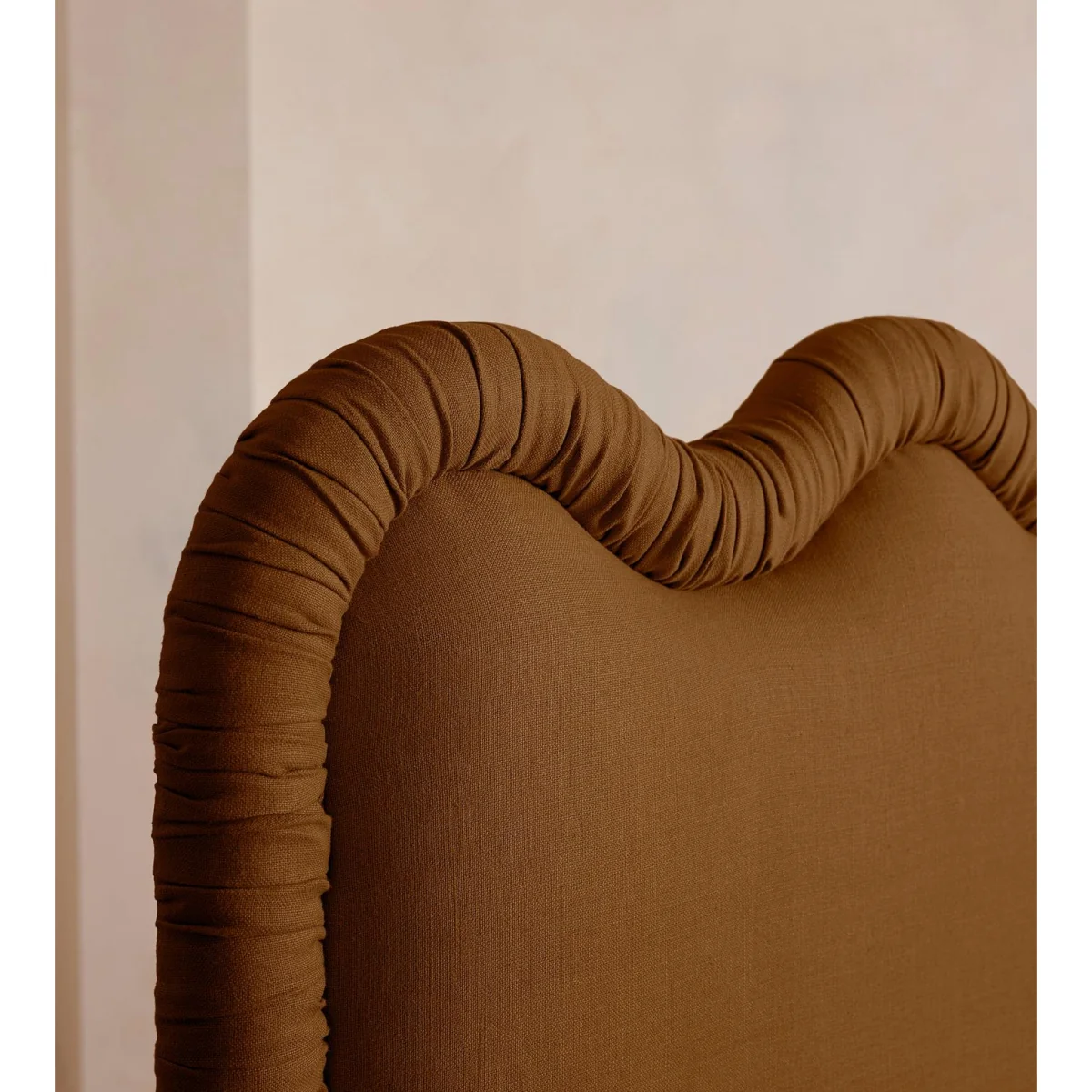 Tristan Bed, Super King, Linen, Terracotta, UK – image 4