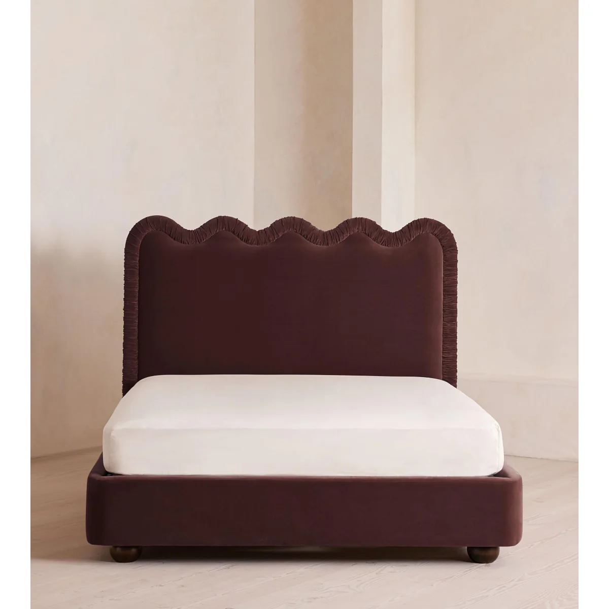 Tristan Bed, Emperor, Velvet, Aubergine, UK – image 3