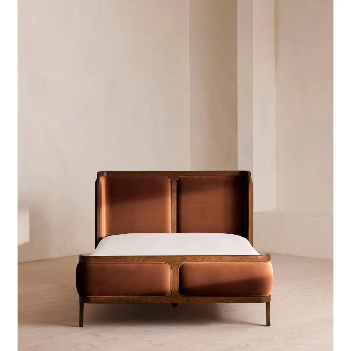 Belsa Bed, Double, Velvet, Cinnamon, UK – image 3