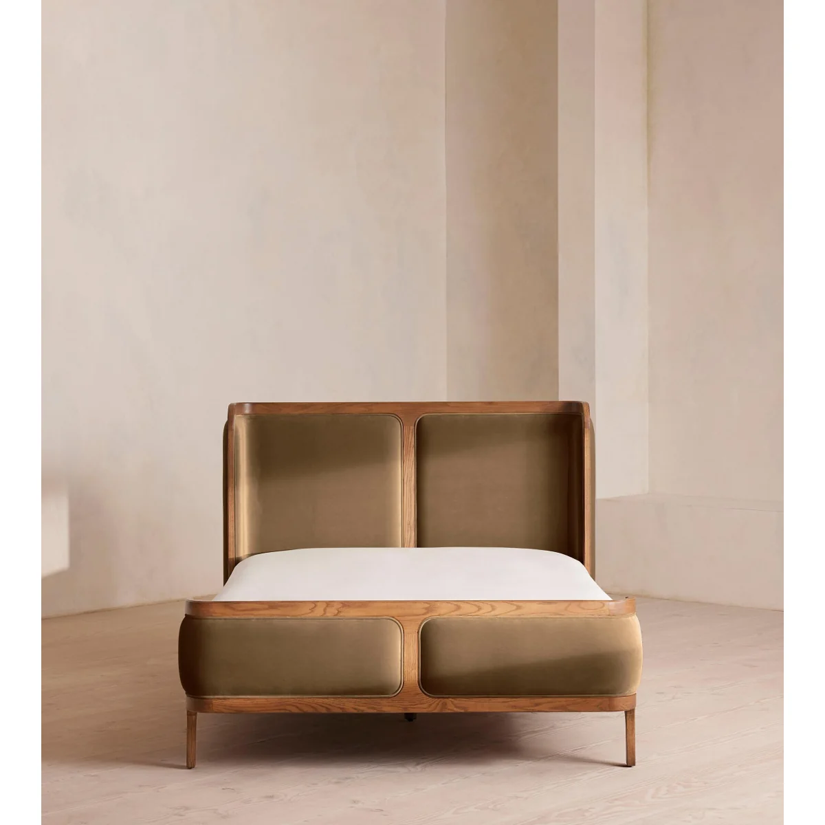 Belsa Bed, Light Wood, Super King, Velvet, Truffle, UK – image 3