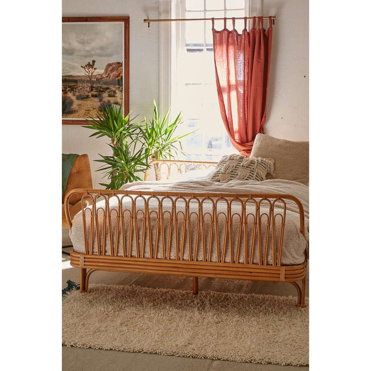 Canoga Double Rattan Bed - Beige ALL at Urban Outfitters – image 2