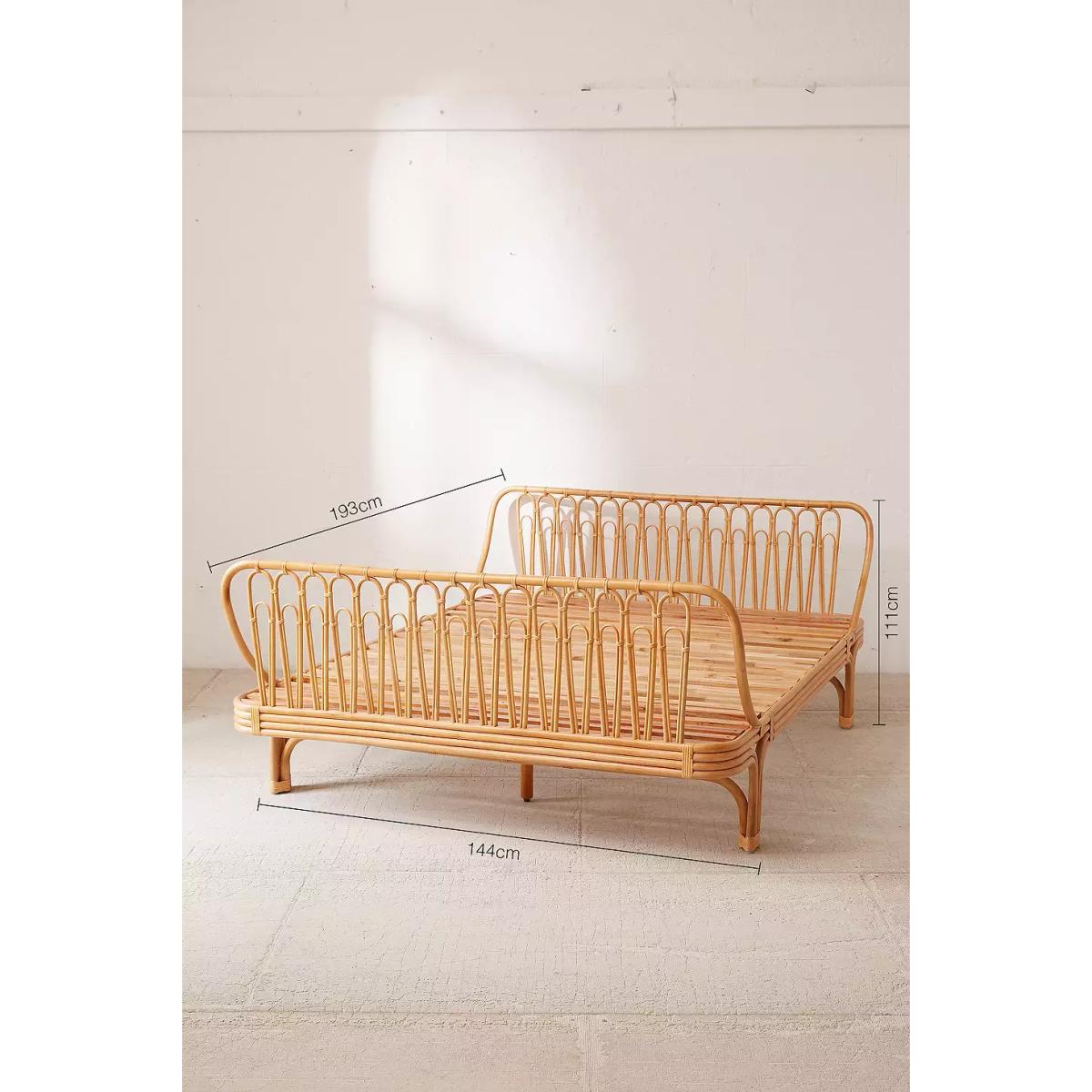Canoga Double Rattan Bed - Beige ALL at Urban Outfitters – image 3