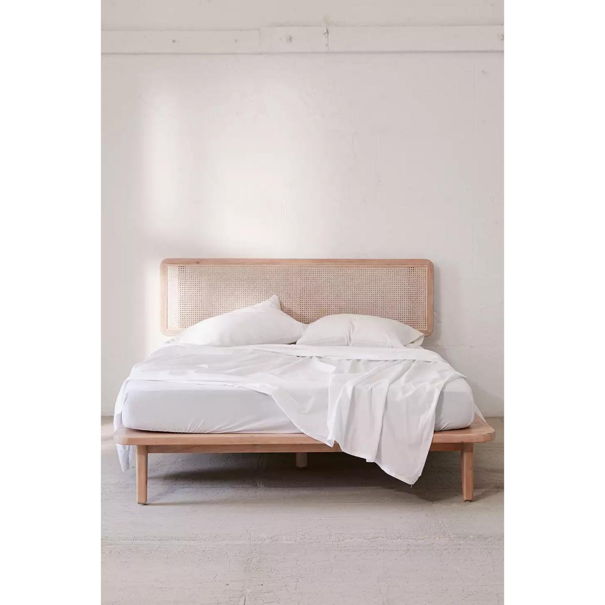 Marte Rattan White King Bed - White KING at Urban Outfitters – image 2