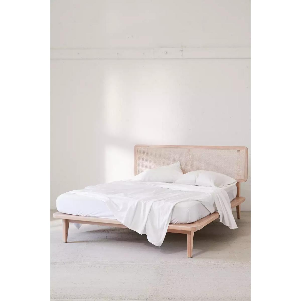 Marte Rattan White King Bed - White KING at Urban Outfitters – image 3