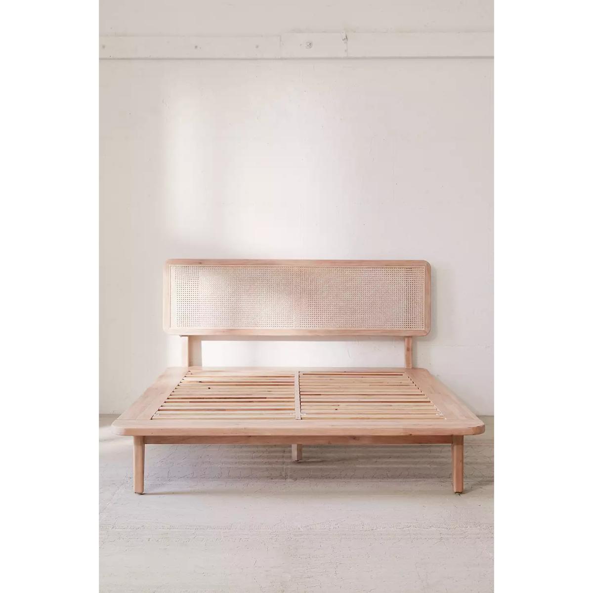 Marte Rattan White King Bed - White KING at Urban Outfitters – image 4