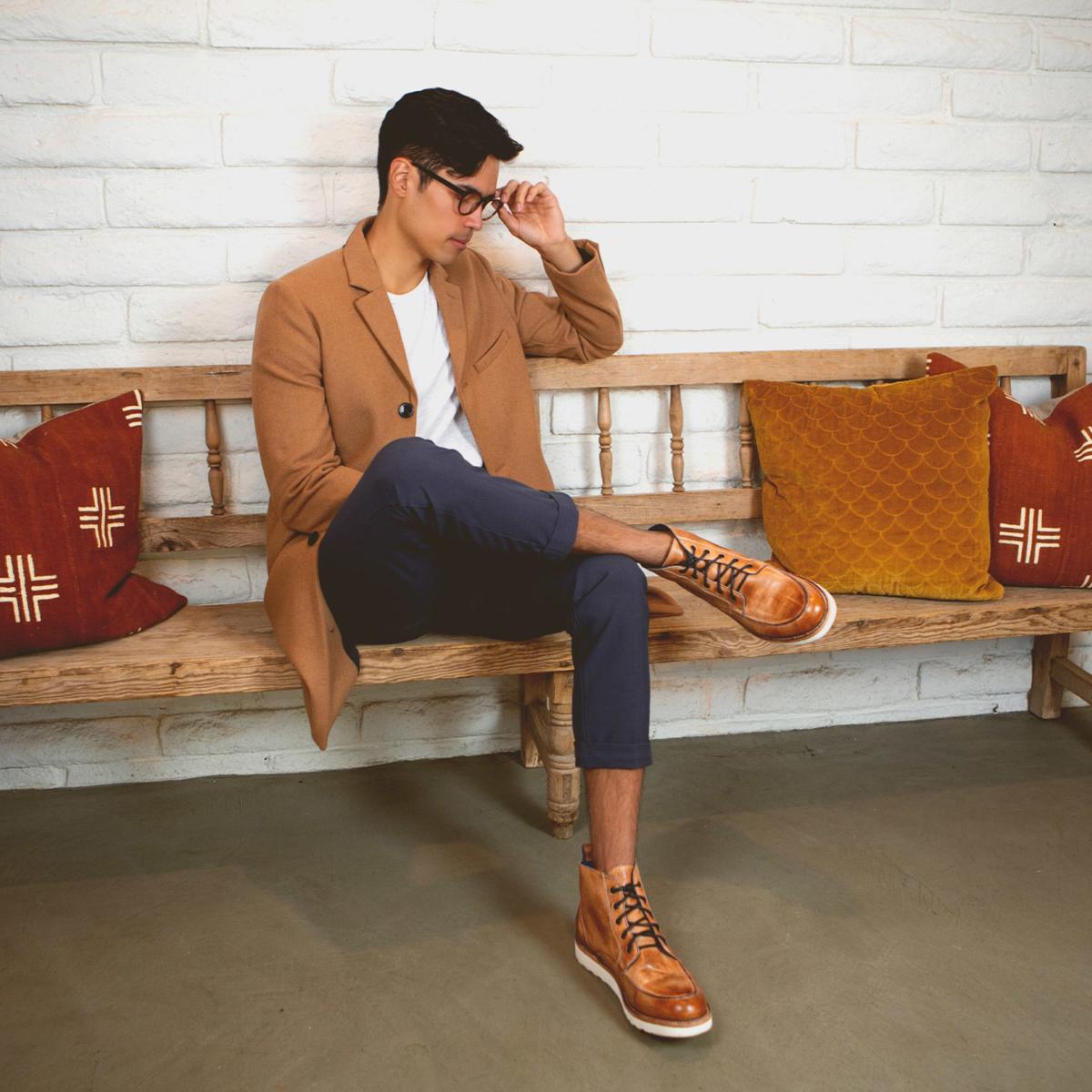 Men's Brown Lincoln Tan Rustic | 10 Uk | Bed Stu – image 6
