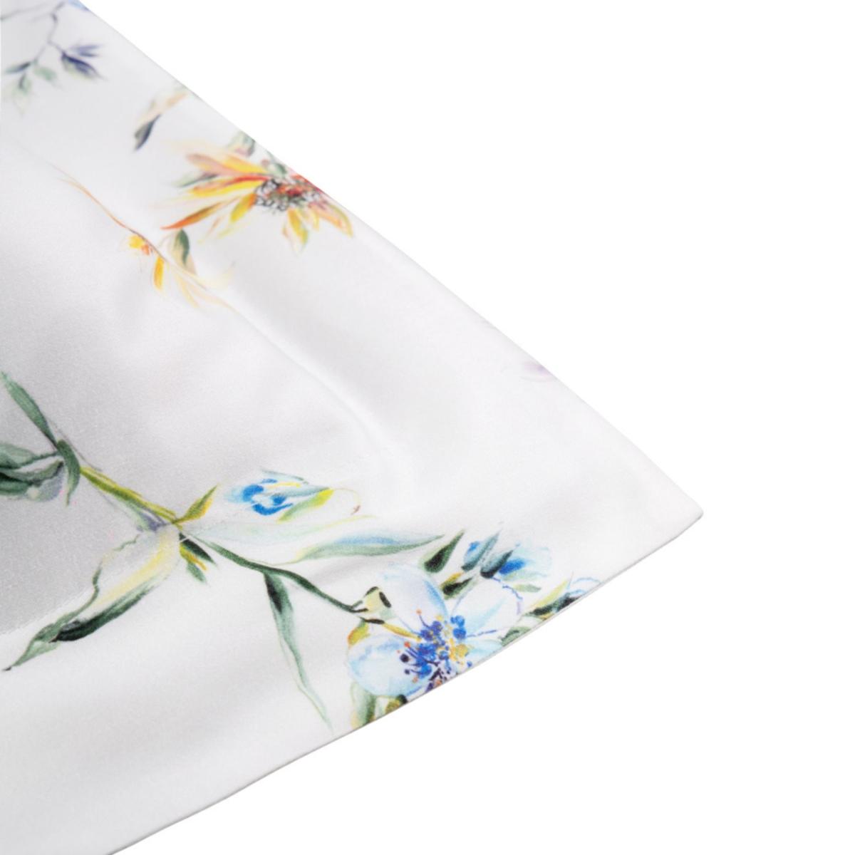 Sateen Bedding Set Midsummer  - White Floral Pattern - Bed Linen Set - Uk Double | Uk Double | Decoflux Home – image 5