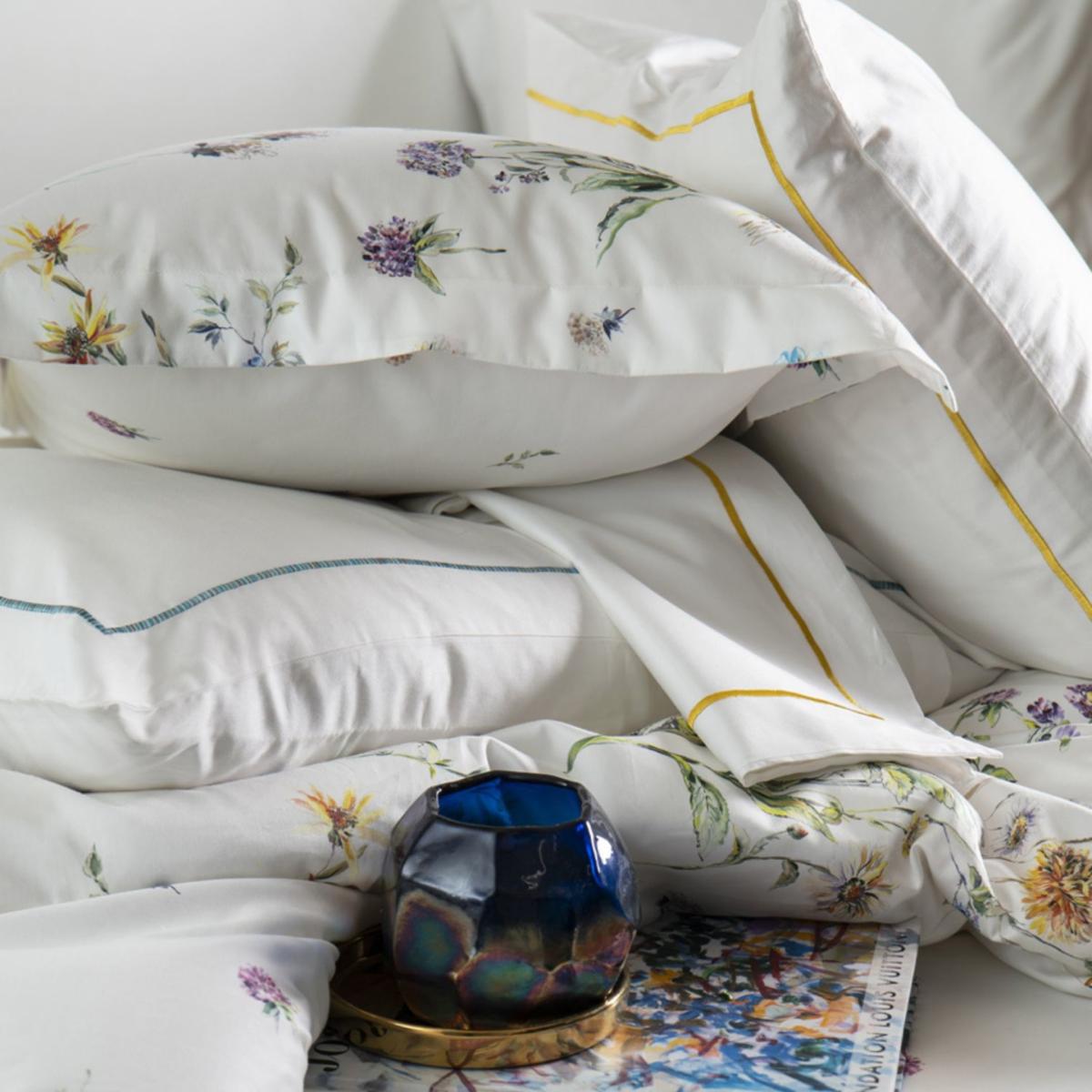 Sateen Bedding Set Midsummer  - White Floral Pattern - Bed Linen Set - Uk Double | Uk Double | Decoflux Home – image 6