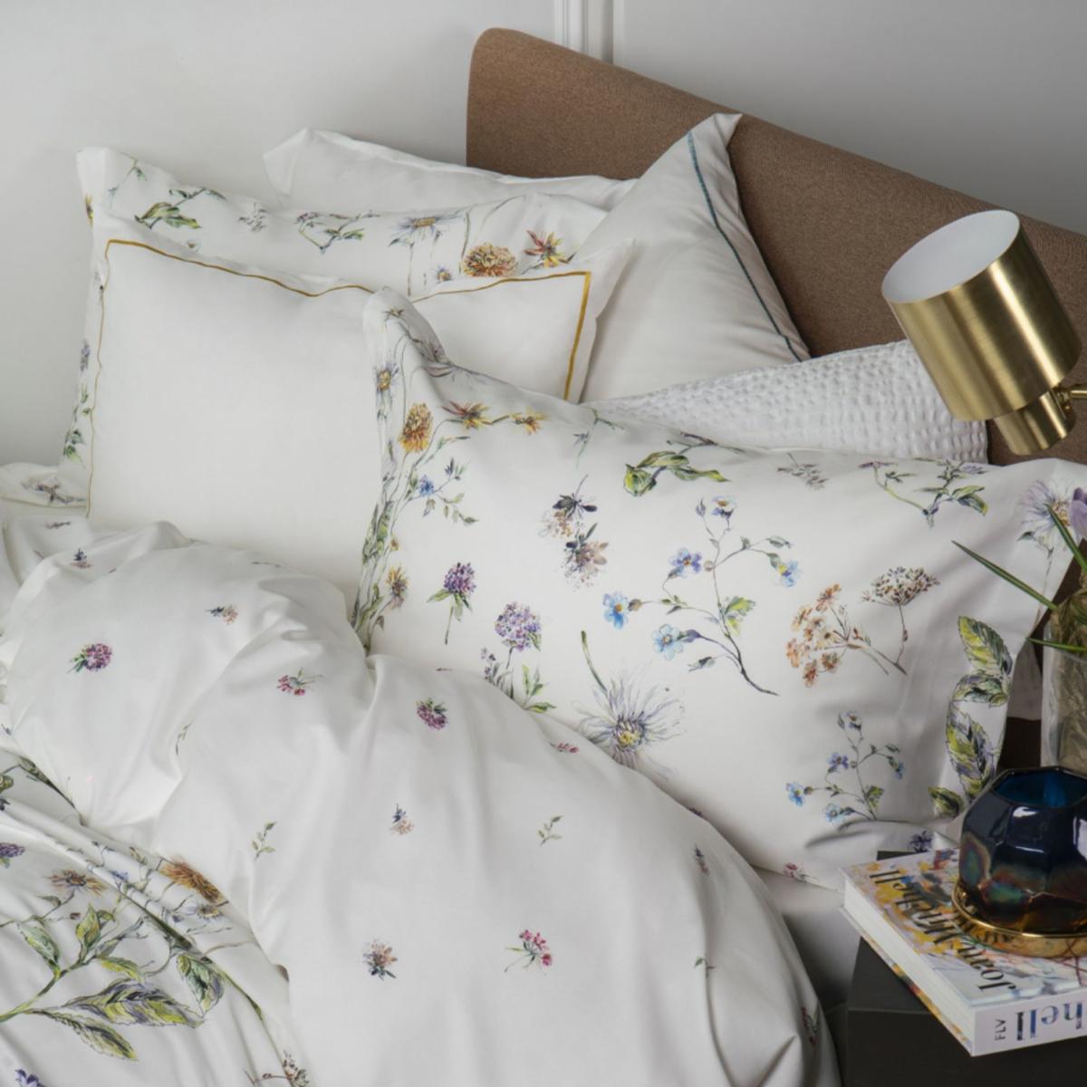 Sateen Bedding Set Midsummer  - White Floral Pattern - Bed Linen Set - Uk Double | Uk Double | Decoflux Home – image 8